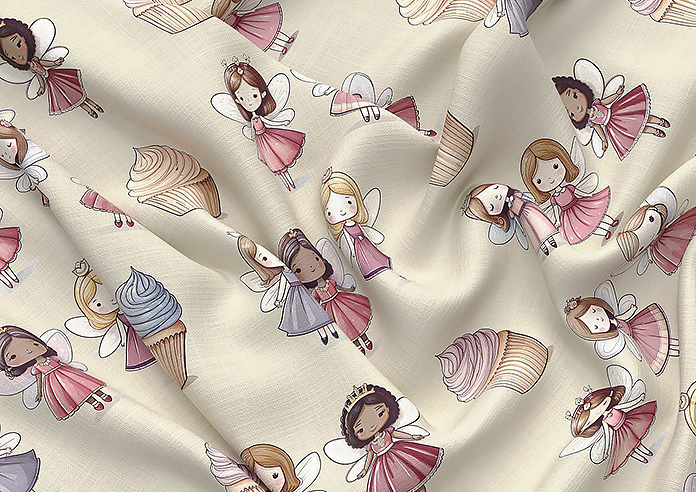 Fairy Cakes, Cupcake Sponge - Roman Blind - Image 4